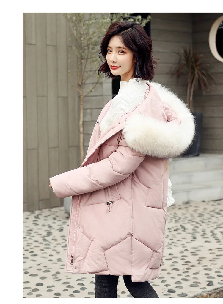 New Winter Hooded Women Warm Down Coat Casual Long Down Jackets Ladies Thicken Women Cotton Parka Outerwear Korean Coat