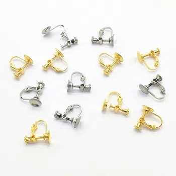 

New arrival! 15x15x8mm 100pcs Copper Ear clip with tray for Earrings Making Earrings parts hand Made Jewelry DIY