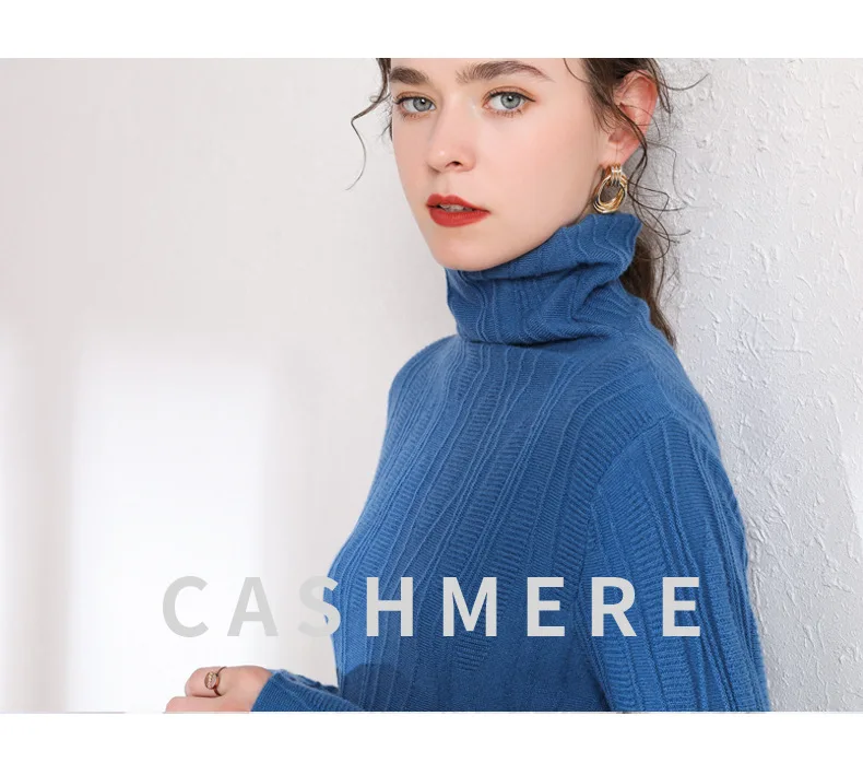 New Style Slim Fit Cashmere Sweater WOMEN'S Woollen Sweater Long-Sleeve Pullover Base Shirt Short Piles Collar Sweater