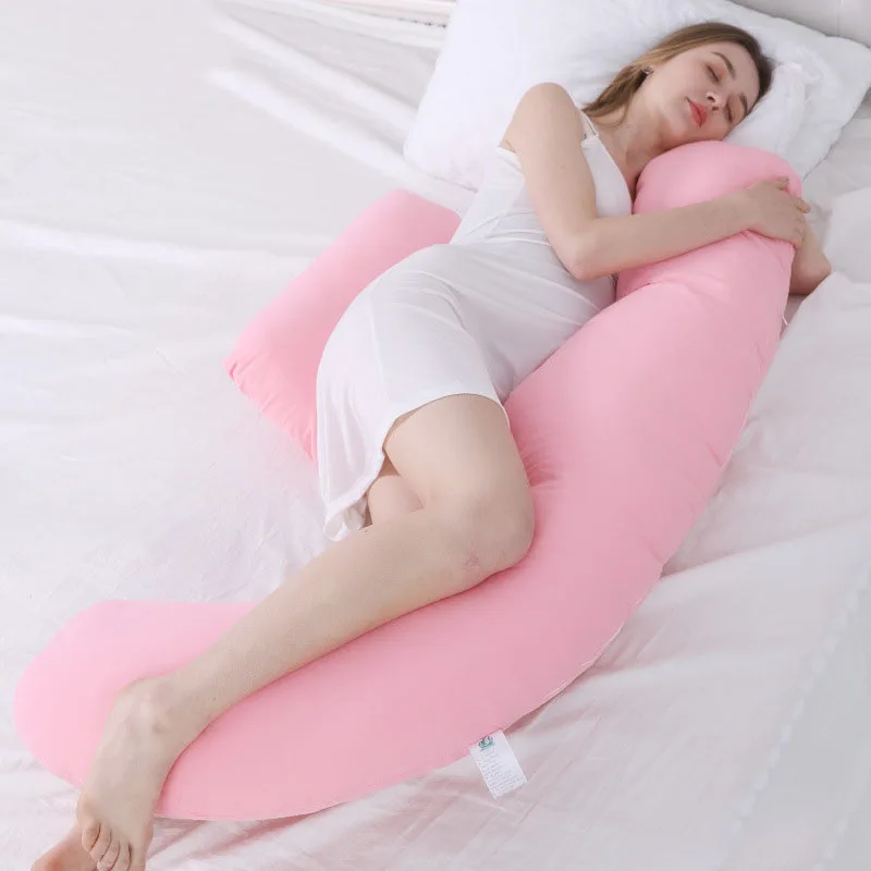 Новая подушка для сна для беременных с хлопковой наволочкой для женского тела u-образные подушки для беременных постельные принадлежности - Цвет: pink