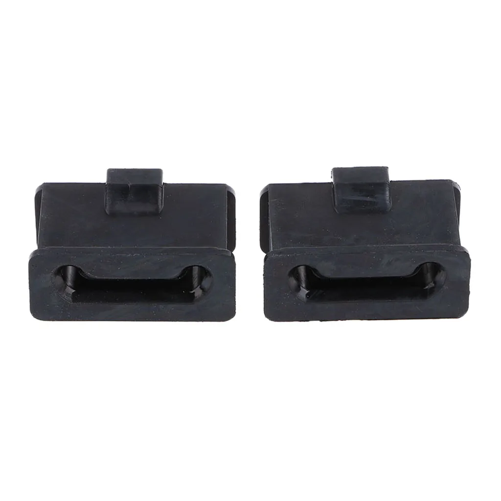 2 Pack Rubber Muffler Mounts Drag Specialties Replace for Harley (Black)