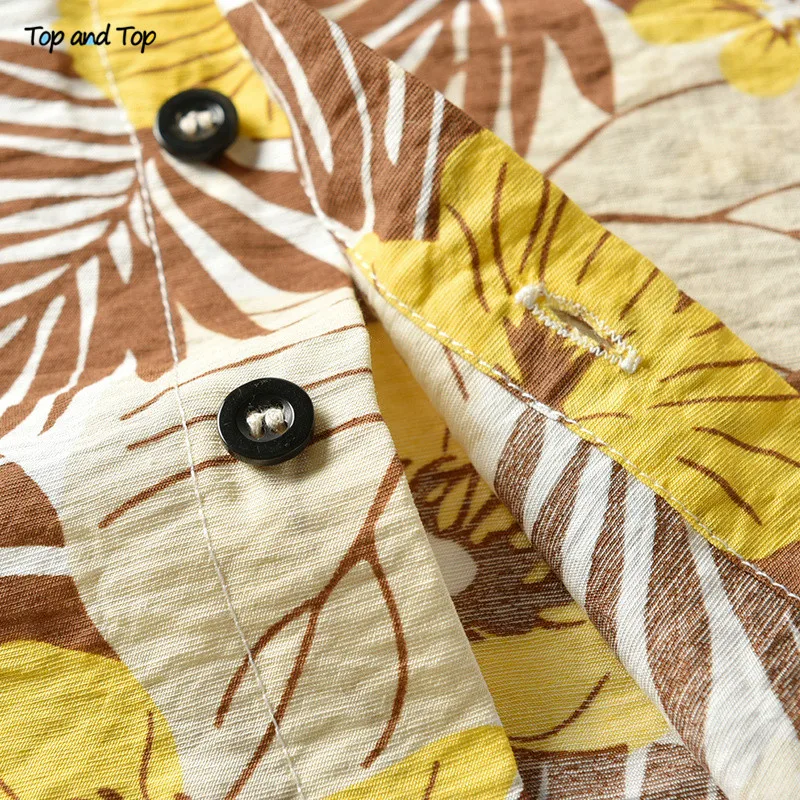 Top and Top Hawaiian Children Boys Casual Clothes Short Sleeve Printed Shirt+Shorts Kids Boys 2Pcs Suit Roupas Infantil Menino