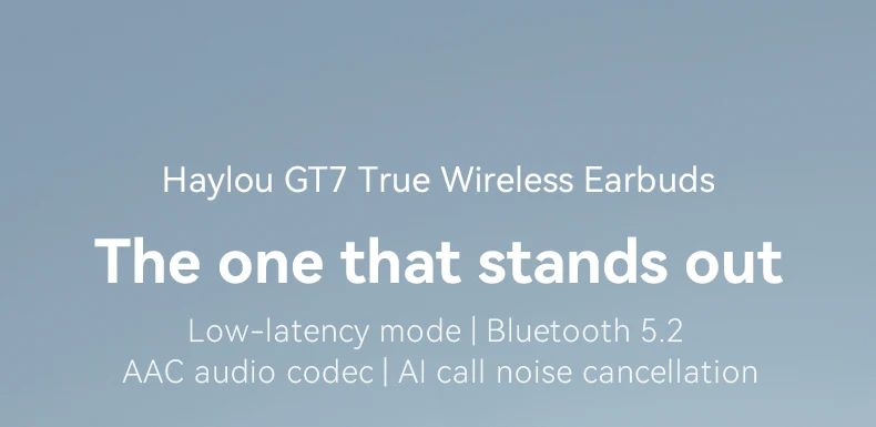 HAYLOU GT7 Wireless Headphone TWS Earphone Bluetooth 5.2 TWS Earbuds AAC Audio Codec Low-latency AI Call Noise Cancellation APP best earbuds wireless