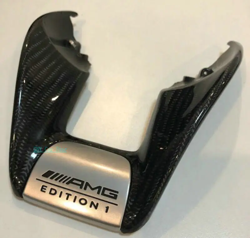 100 Real Carbon Fiber Steering Wheel Lower Trims Cover For Mercedes