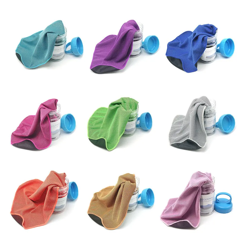Practical Outdoor Cold Sense Sports Towel Ice Towel Heatstroke Cooling Artifact Gift Cold Sense Silk Ice Towel