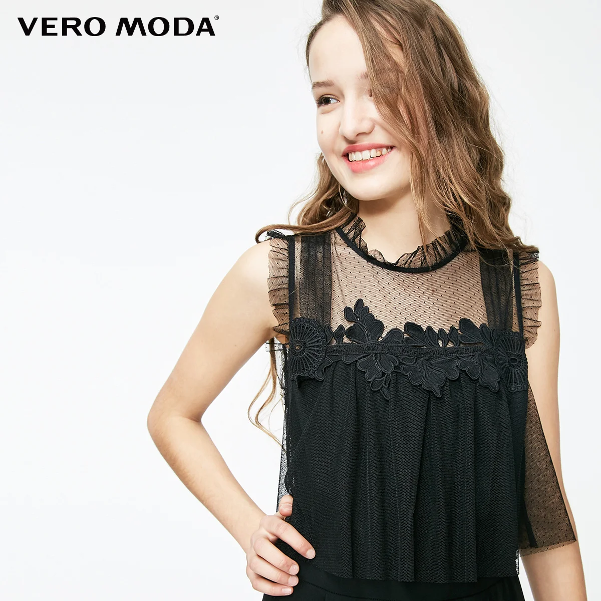 Vero Moda Women's Gauzy Embroidered Spliced Sleeveless Jumpsuit | 319344505 - Jumpsuits AliExpress