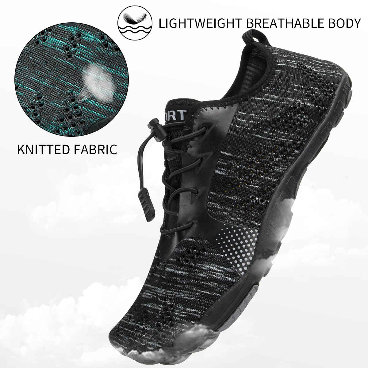 Акваобувь для мужчин и женщин босоножки пляжа дышащая Спортивная обувь