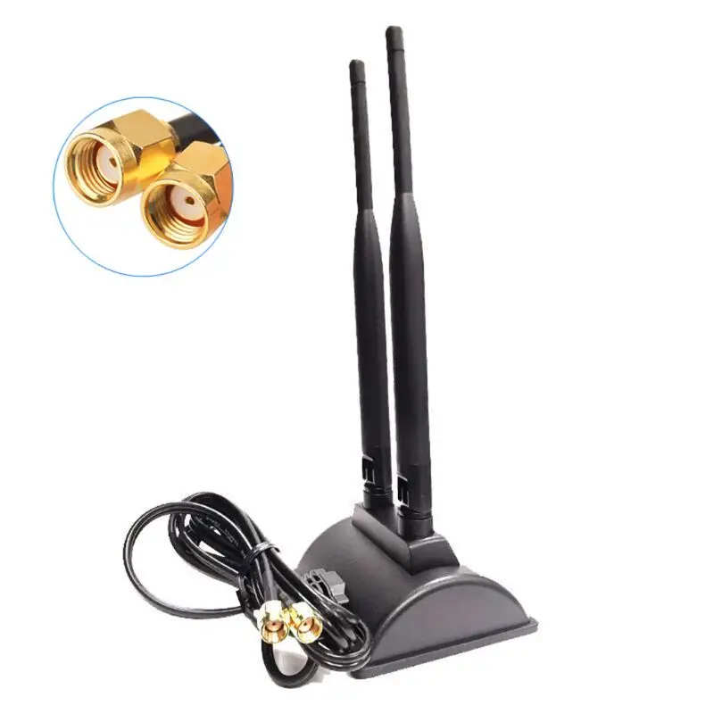 5G Dual Band WiFi Antenna 6DBi Omni Directional Plug Connector Magnetic Base 1