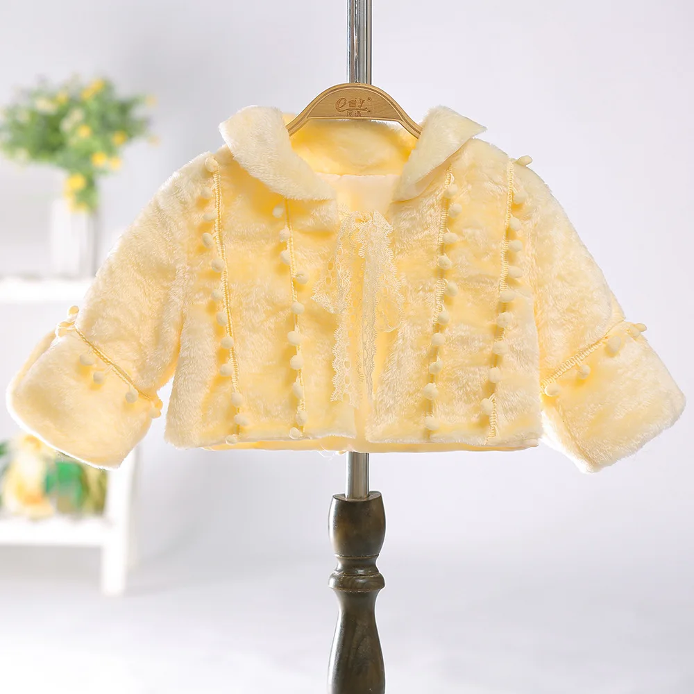 

2019 New Style Autumn & Winter Girls' Shirt New Style Children Plush Velvet Jacket Formal Dress Children Warm Long Sleeve Shawl