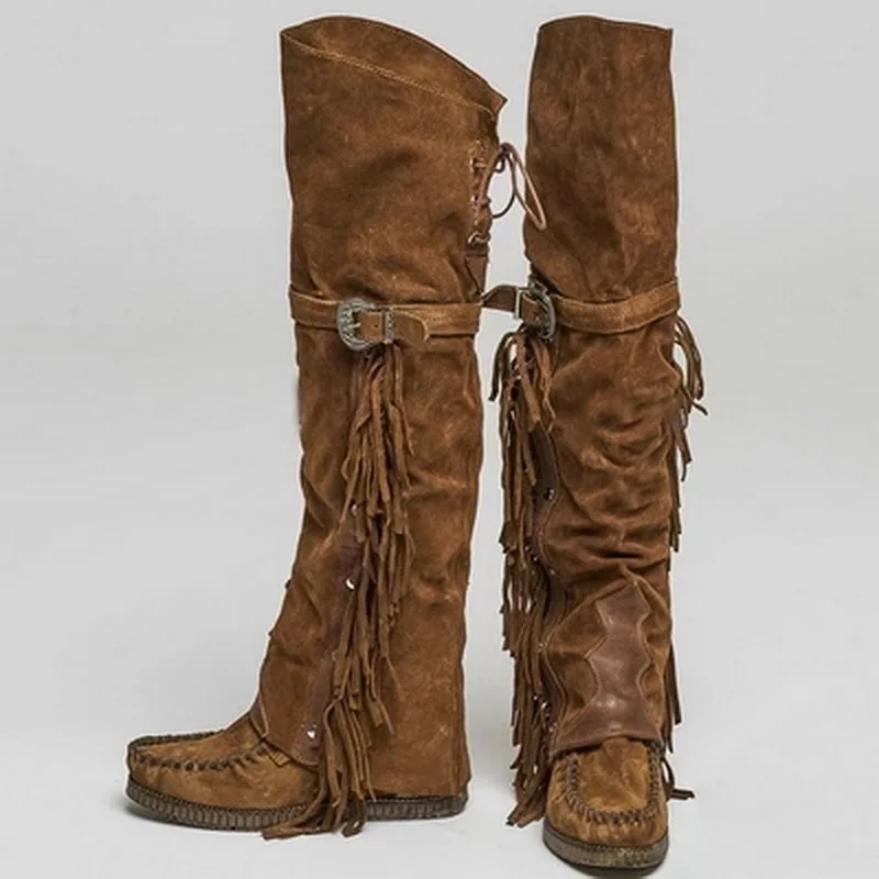 knee high boho boots