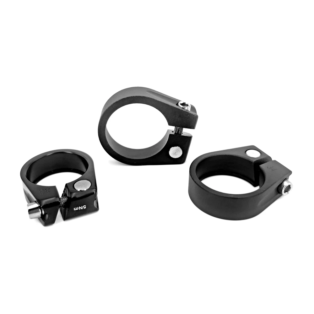 Bike Seatpost Clamp 28.6/31.8/34.9mm Aluminum Tube Clamp MTB Bike Seatpost