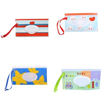 

4Pcs Portable Baby Wipes Dispenser Reusable Travel Diaper Wipes Carrying Case Eco Friendly Handy Wet Wipe Pouches
