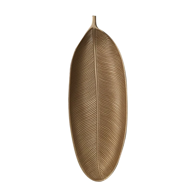 E8BD Nordic Leaf Shaped Serving Tray Candy Snack Storage Dish Plate Jewelry Organizer | Дом и сад
