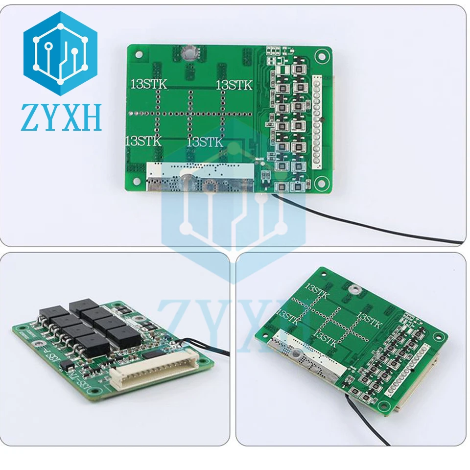 Balanceado Bms 13s 20a 30a 18650 Equalizador de Porta Comum da Placa de Carga da Bateria de Lítio com Controle de Temperatura para E-bike Escooter - Image 3