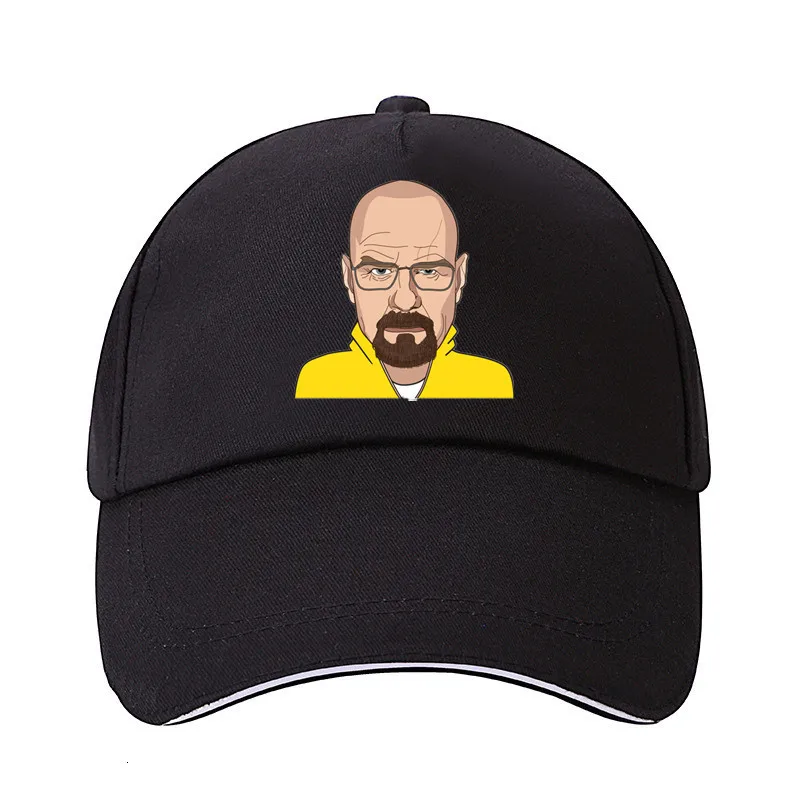 1 Breaking Bad Повседневная шляпа для отца, хлопковая кепка, регулируемая бейсбольная кепка s Walter, белая бейсболка, хип-хоп кепка с принтом в виде костей - Цвет: 1