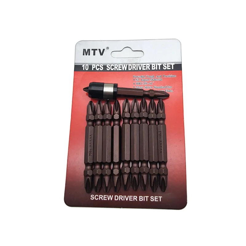 

Electric Screwdriver 1/4 Bit Cross Screwdrivers Blades Double Cross Screwdriver PH25A Bit with Strong Magnetic Ring