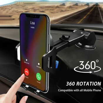 

Sucker Car Phone Holder 360 Mount in Car Stand No Magnetic Support Mobile Cellphone Smartphone Holder For iPhone X 11 8 Xiaomi