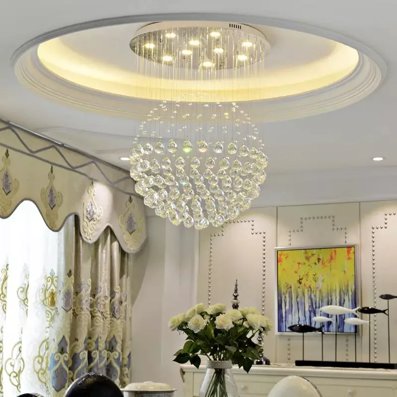 Lampe LED d'intérieur plafonnier à LED en cristal, design créatif
