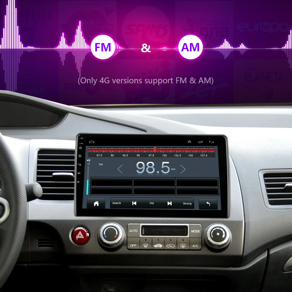 2G 32G Android 8,1 4G wifi Автомобильный Радио Мультимедиа Видео плеер для Honda Civic 2005-2011 Навигация gps 1024*600+ специальная рамка