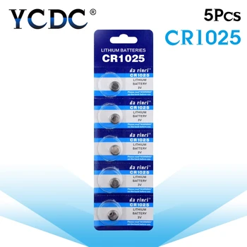 

5pcs/lot 3V CR 1025 CR1025 Button Batteries DL1025 BR1025 KL1025 Cell Coin Lithium Battery For Watch Electronic Toy Calculators
