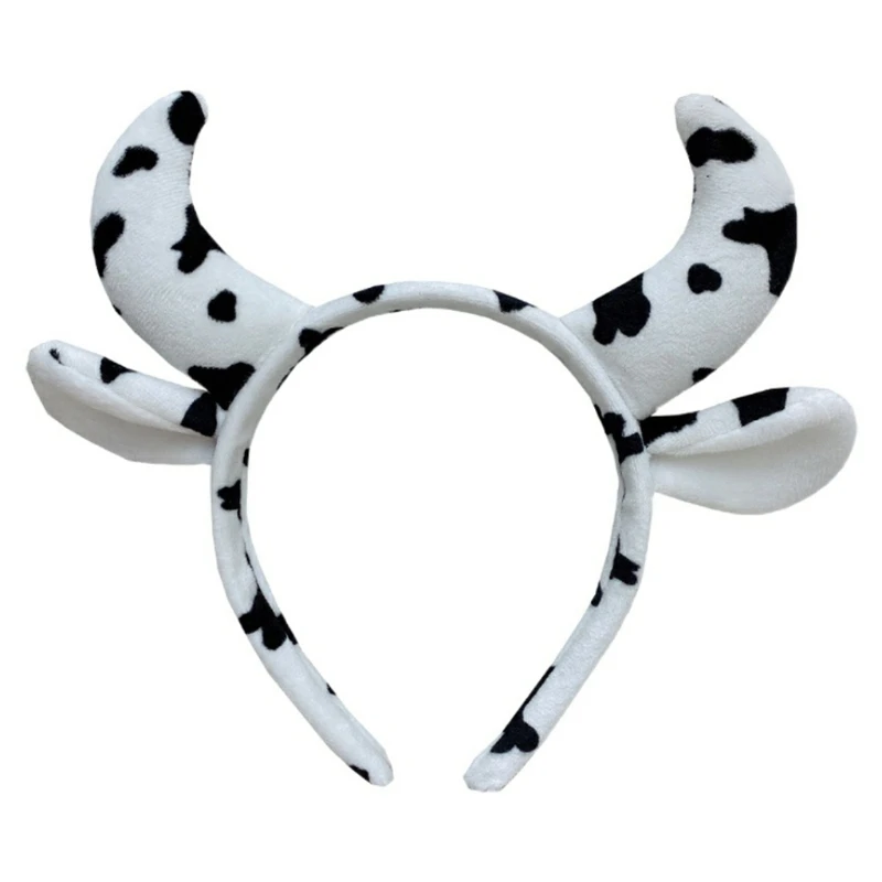 Plüsch Tier-Ohren & Hörner Stirnband – Schweinchen-Kostüm Für Halloween, Karneval, Mottoparty, Aus Weichem Flanell