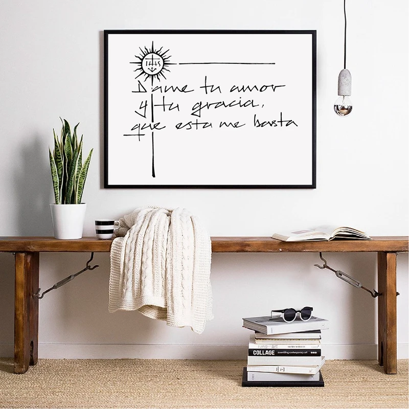 Arte De La Pared Lienzo Pintura Decoracion Del Hogar Letras