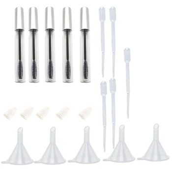 

5pcs/set 10ml Empty Mascara Tube With Eyelash Wand Funnels And Transfer Pipettes Set For Castor Oil DIY Mascara Container