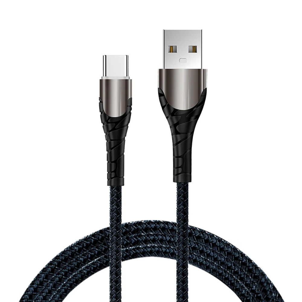 3а Micro usb type C кабель для быстрой зарядки и синхронизации данных, светодиодный кабель для Android samsung huawei Xiaomi - Цвет: Blue