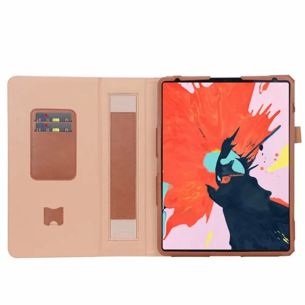 Ручная поддержка из искусственной кожи чехол для iPad Pro 12,9 дюйма смарт-чехол для iPad Pro 12,9 защитный чехол Чехол Funda+ ручка