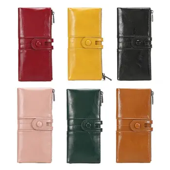 

Womens RFID Blocking Artificial Leather Clutch Bag Wallet Large Capacity Phone Card Holder Organizer Zipper Coin Long Purse