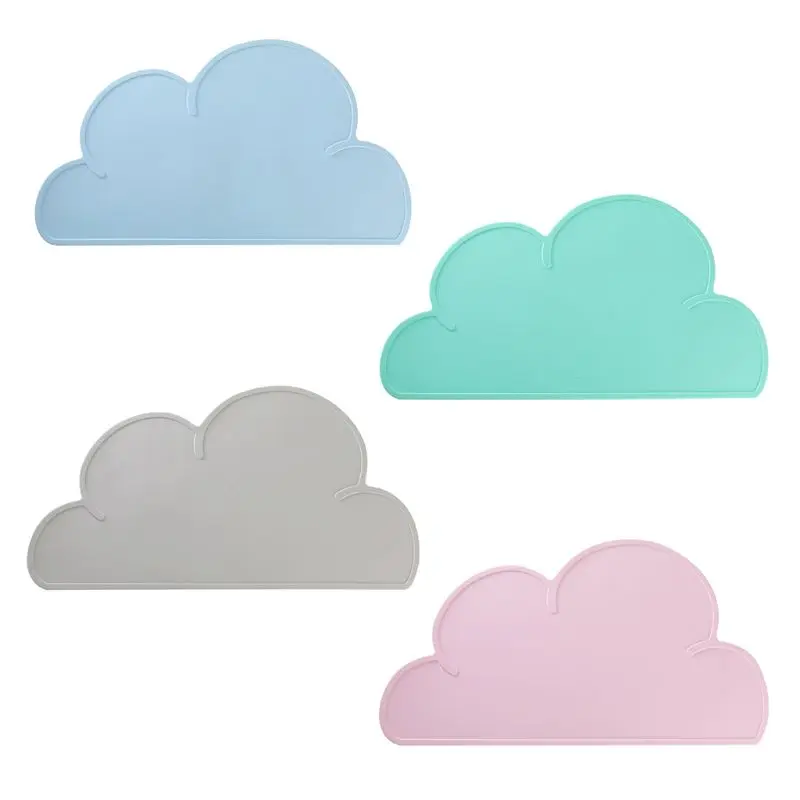 

Cloud Shape Silicone Table Mat Placemat for Kids Baby Toddlers Non Slip BPA Free Kitchen Pad NEW