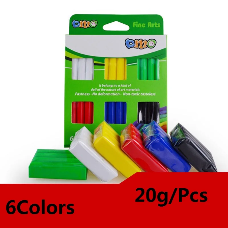 

6Pcs/Set 20g/Pcs Environmental Protection Plasticine Suit Color Mud DIY Child Puzzle Toy Manual Clay Soft Manual Art Quality NEW