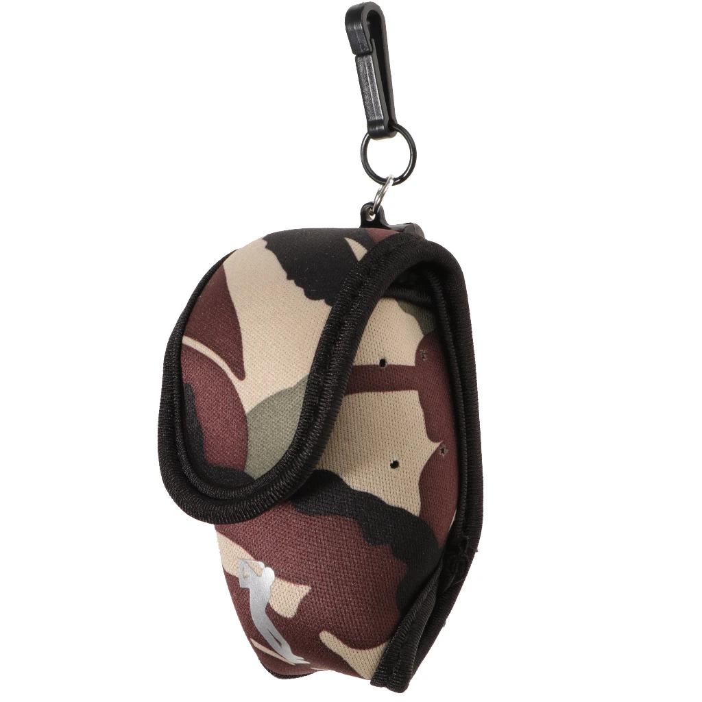 Camo Мини-неопреновая сумка для гольфа, держатель для тройников, чехол для переноски и зажим для ремня-легкий, портативный, прочный - Цвет: Camo