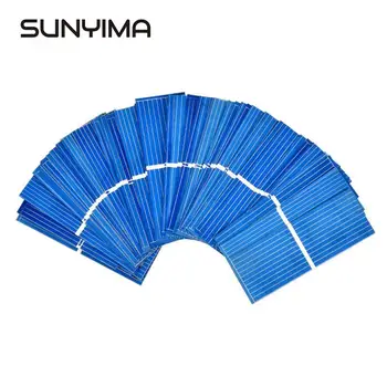 

SUNYIMA 100Pcs 0.5V 0.3A Polycrystalline Solar Panels 52*19mm Mini Solar Cell Module DIY Photovoltaic Panel Battery Charger