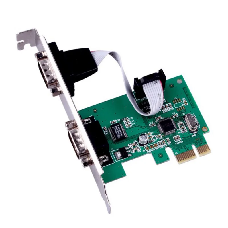 PCIe последовательная плата расширения 2 порта RS232 Com Последовательный порт PCI карта памяти