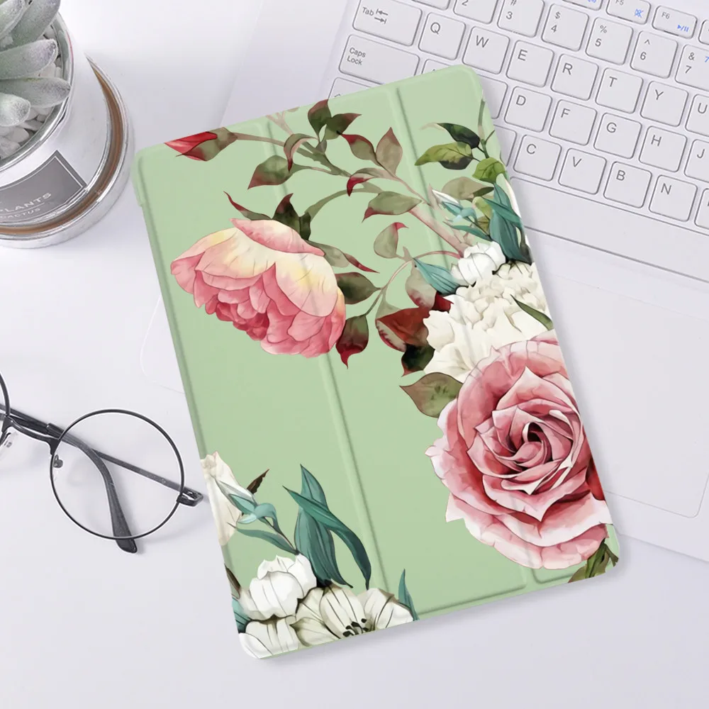 Reducido Lindo flores para iPad 10,2 7th 8th generación caso de lujo de silicona para iPad Pro 2020 caso para ipad 4 3 2 cubierta Mini 5 GR6Je9norrd
