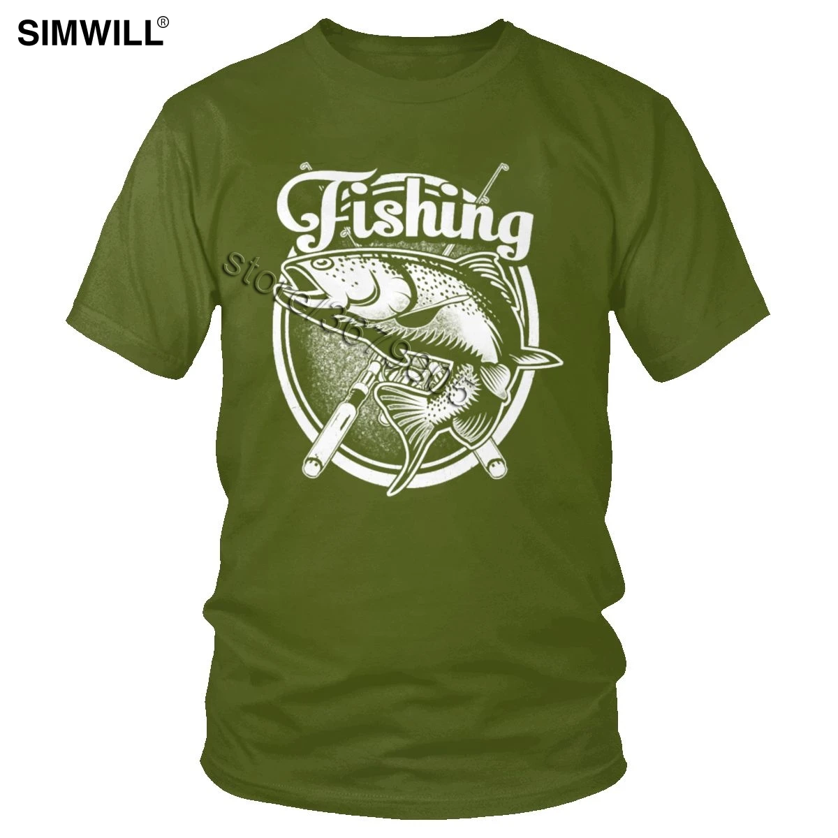 Classic Fish Just One More Cast I Promise T Shirt Funny Fishing Addiction T-shirt Short Sleeve Cotton Fisher Tee Trend Gift Tops - Цвет: Армейский зеленый