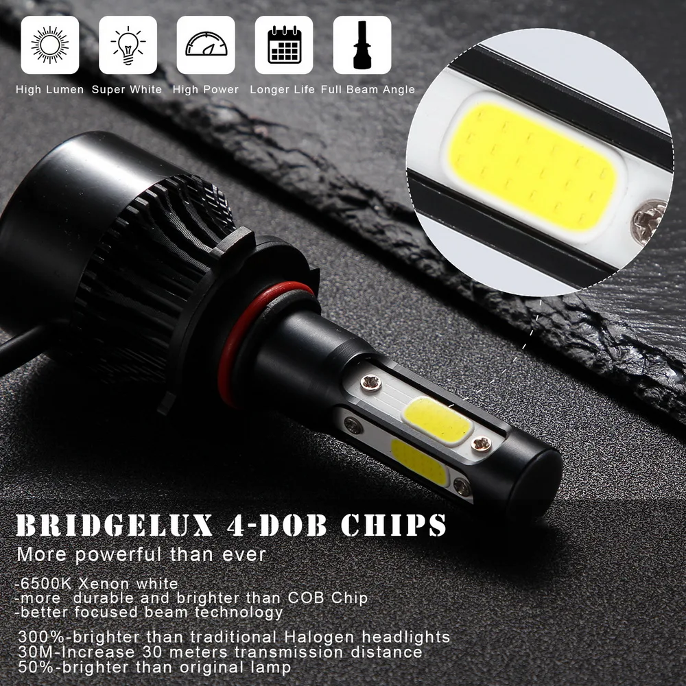 2* Мини Супер легкий 1900W 6000LM COB Светодиодный фар лампочка противотуманная фара D6BB-H7 H8/9/11 лет 9005/HB3 9006/HB4 светодиодный Автомобильный свет