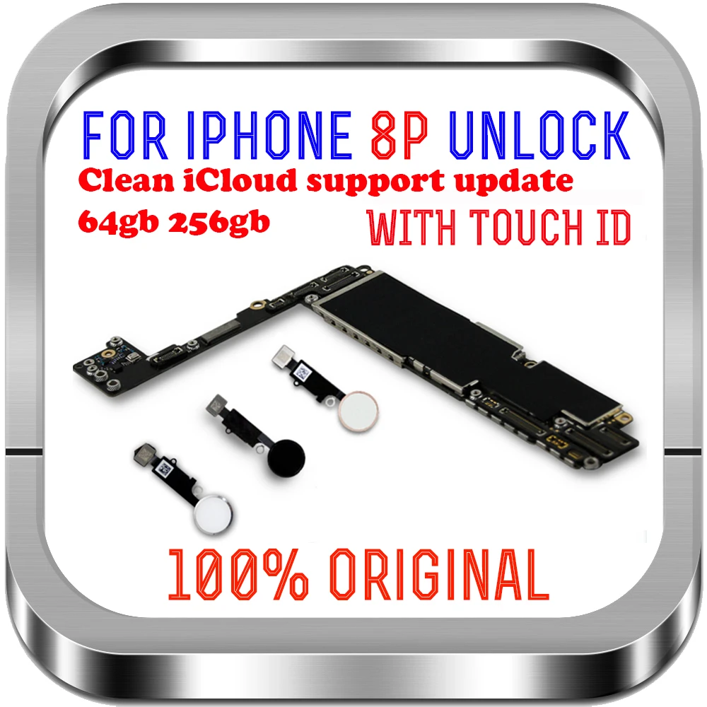 Чистый iCloud для iPhone 8 Plus материнская плата 64 Гб 256 ГБ разблокирована логическая с