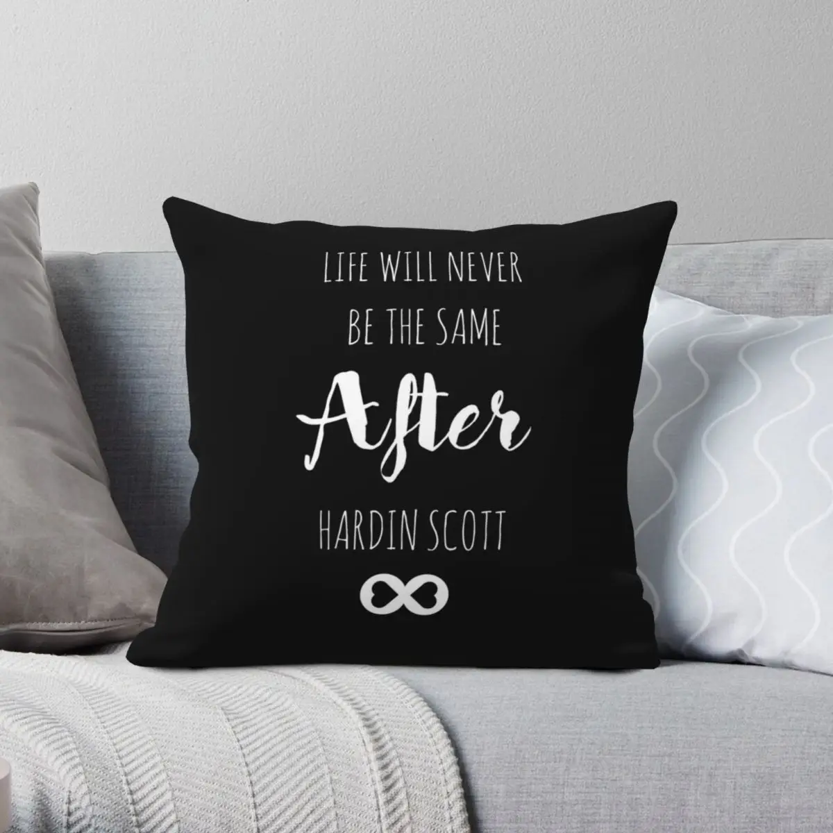 

After Hardin Scott Black White Pillowcase Polyester Linen Velvet Printed Zip Decor Pillow Case Home Cushion Cover