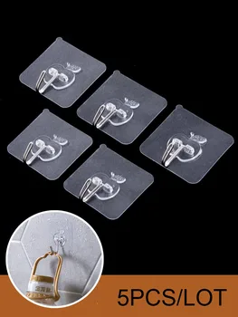 

Glue Hook Hole-Free Wall Hanging Hook Kitchen Bathroom Wall Door Hanging Strong Clothes Hook for Apple