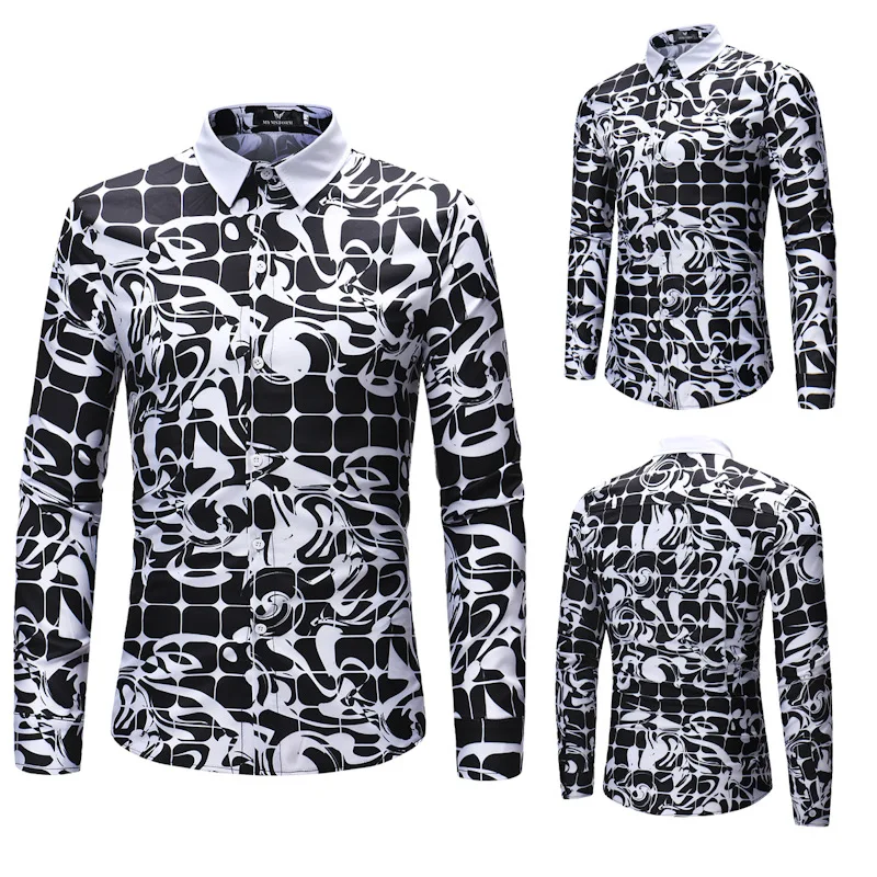 AliExpress для 2019 новые продукты новый стиль Мужская молодежная Модная рубашка с длинными рукавами в клетку