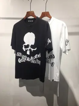 

MMJ x Schott t-shirt Japanese skull collar loose short-sleeved MMJ x Schott co-branded tee men women casual MMJ x Schott t-shirt