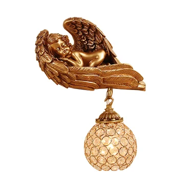 

EUROPEAN CLASSICAL RETRO ANGEL WALL LAMPS INDOOR LIVING ROOM BEDROOM AISLE BAR WALL LIGHTS SOMNIA ORNAMENT DECO FIXTURES R3753