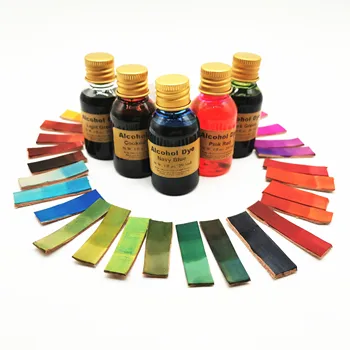 

30colors 29.5ml/bottle Vegetable tanned leather Coloring Agent Leather Alcohol Dyestuff Dye leather craft carving