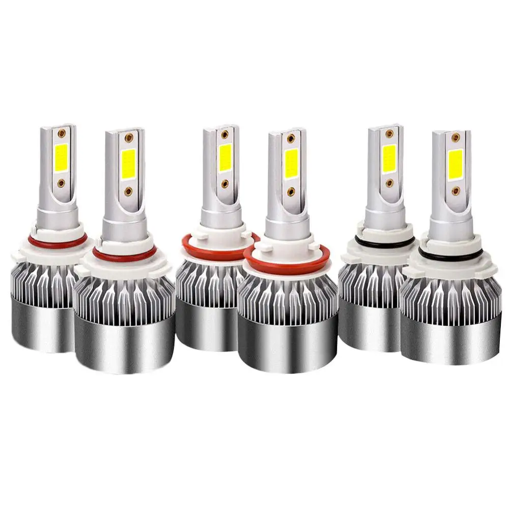 

2Pcs 9005 LED Lights Bulbs 2Pcs 9006 LED Light Bulb 2Pcs H11 LED Lamps Combo LED Headlight Kit Hi/Lo Beam Bulb Fog Lamp 6000K