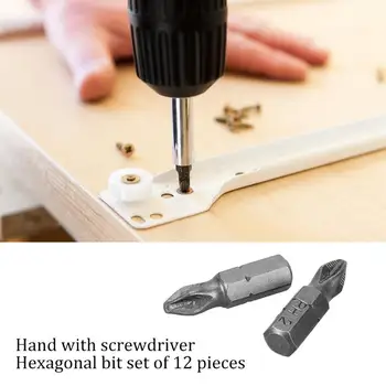 

12pcs 93x62x10mm Hex Shank Drive Screwdriver Bits Precision Maintenance Hand Tools Conversion Head Household Repair Tool