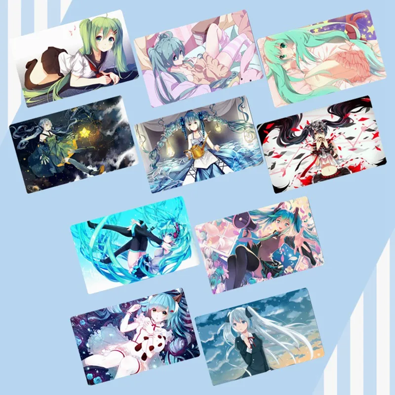 10 шт./компл. милая серия Hatsune наклейка s Girl игрушки из японского аниме фильм открытка наклейка сувенир Сакура Мику Классический пост