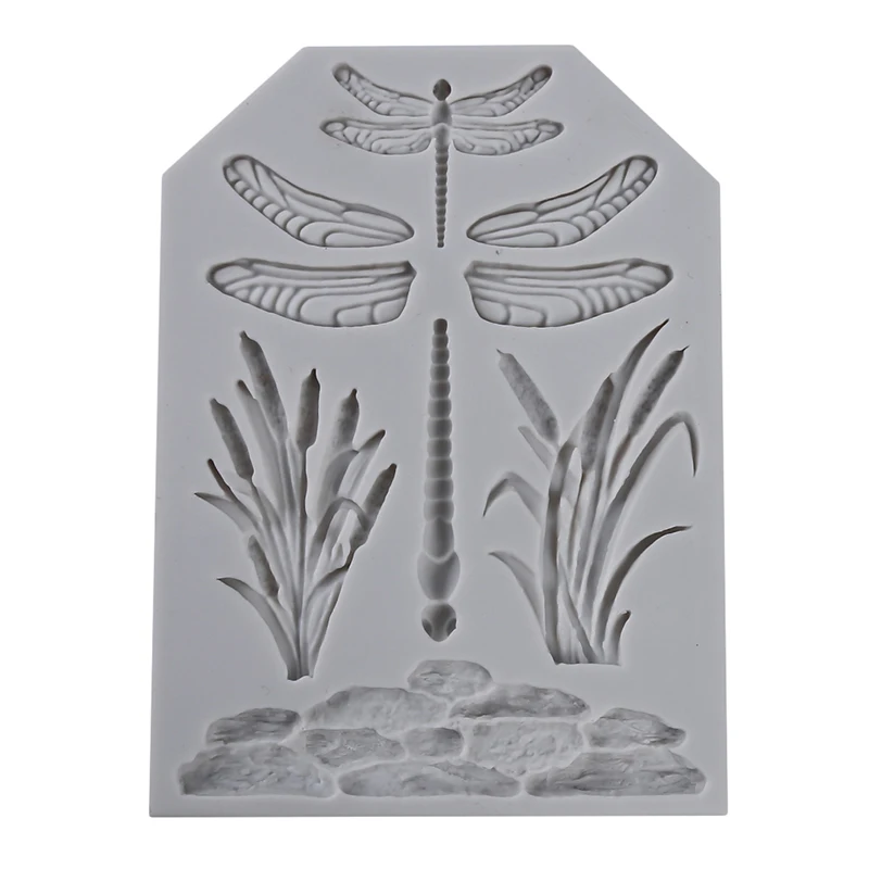 Dragonfly Grass Silicone Mold Fondant Mold Cake Decorating Tools Chocolate Gumpaste Molds Sugarcraft Kitchen Gadgets