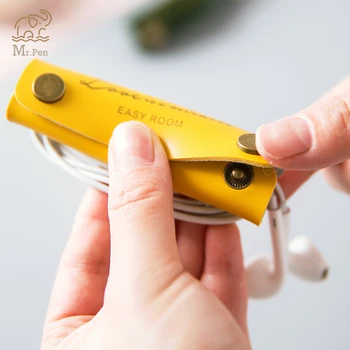 

1pc Desktop Phone Cable Winder Earphone Leather Clip Charger Organizer Management Wire Cord Holder Line Clasp Office Desk Set